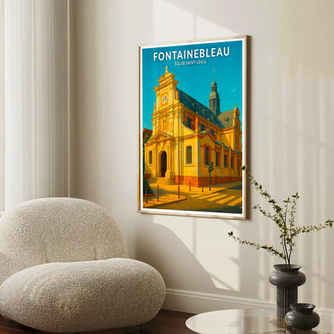 Affiche - Fontainebleau - Église Saint-Louis