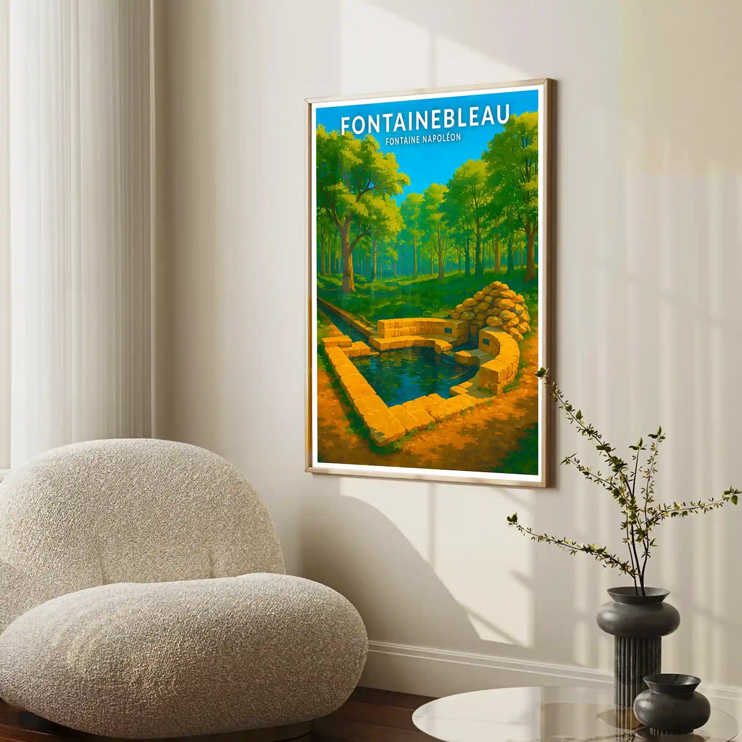 Affiche - Fontainebleau - Fontaine Napoléon