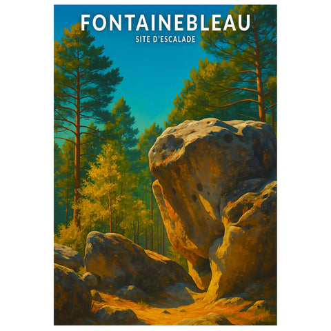 Affiche - Fontainebleau - Site d'Escalade