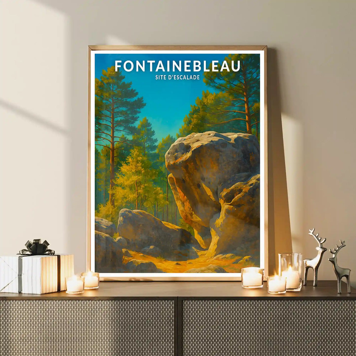 Affiche - Fontainebleau - Site d'Escalade