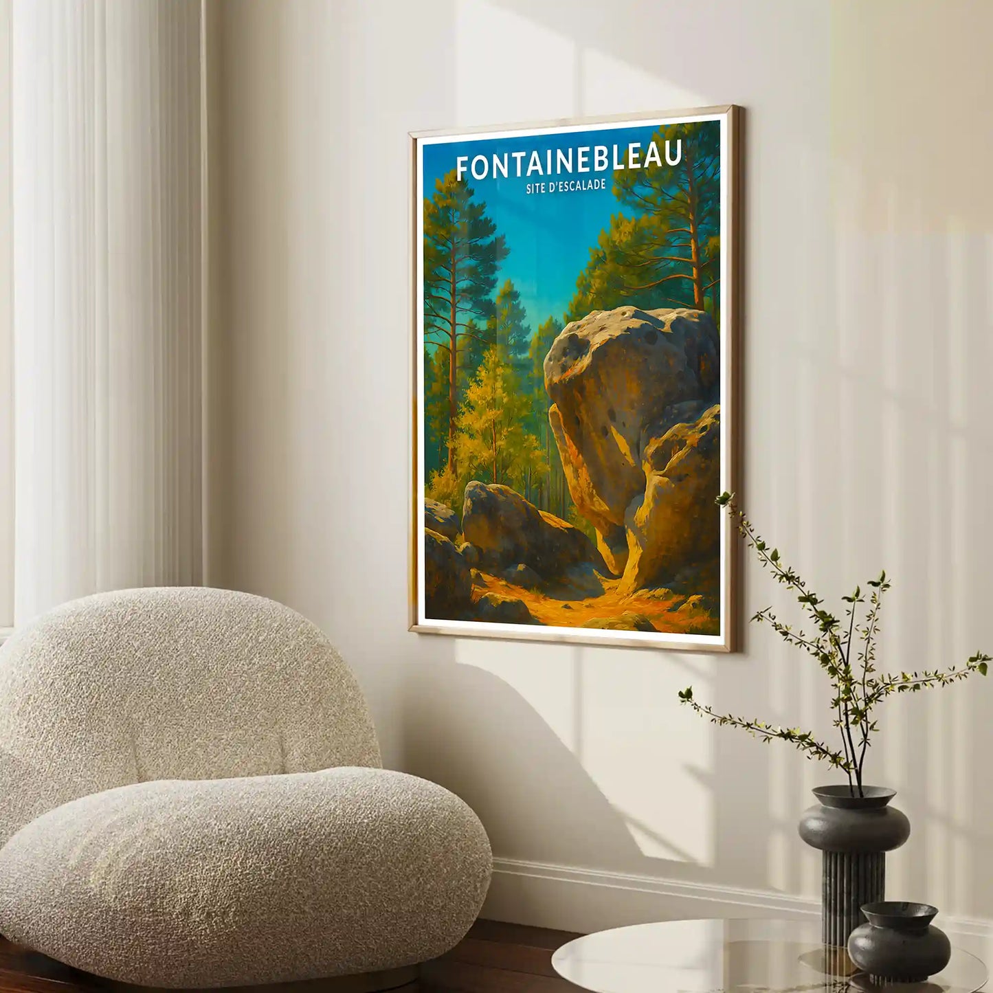 Affiche - Fontainebleau - Site d'Escalade