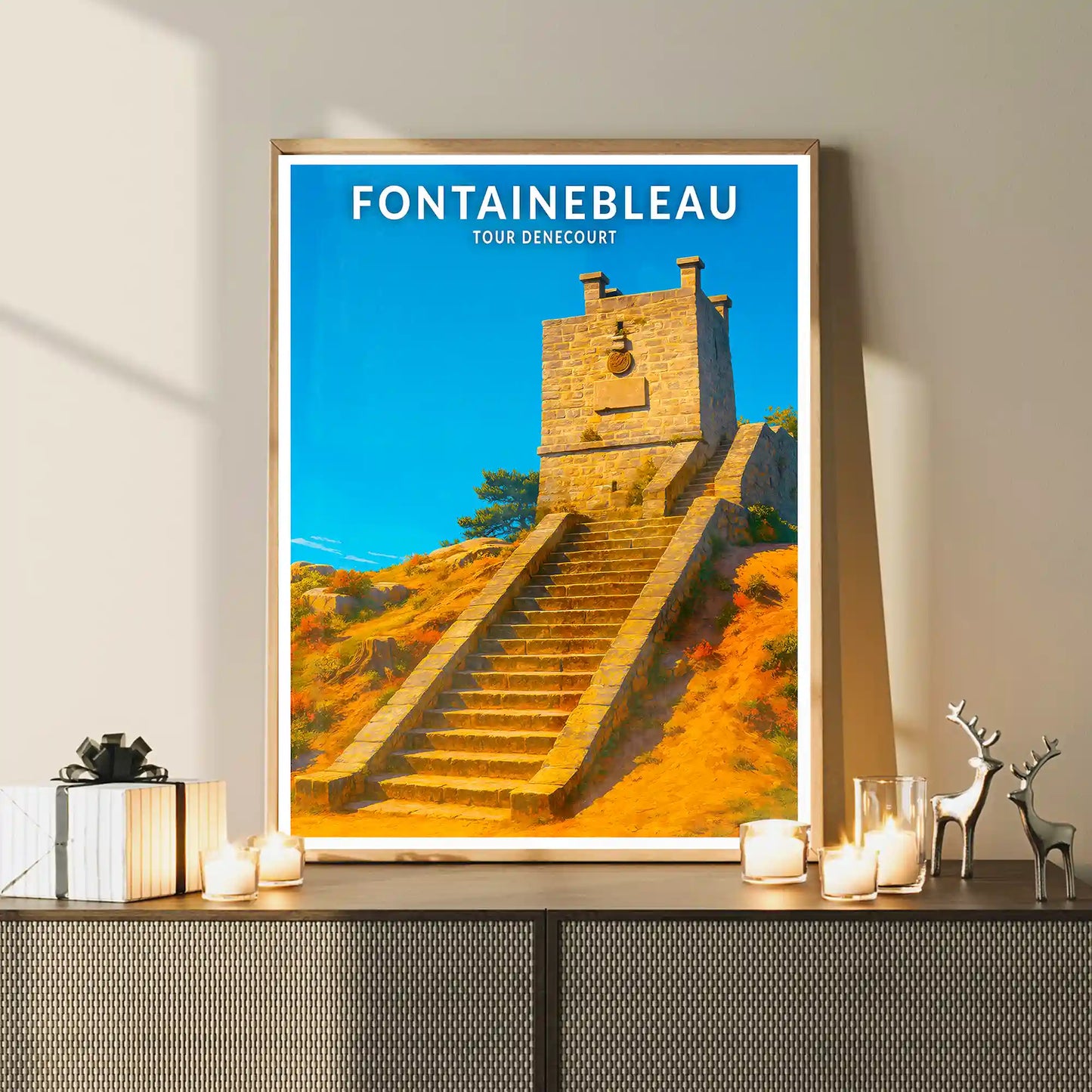 Affiche - Fontainebleau - Tour Denecourt