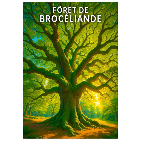Affiche - Forêt de Brocéliande
