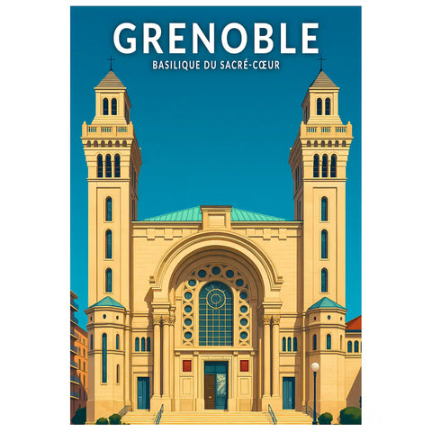 Affiche - Grenoble - Basilique du Sacré-Coeur