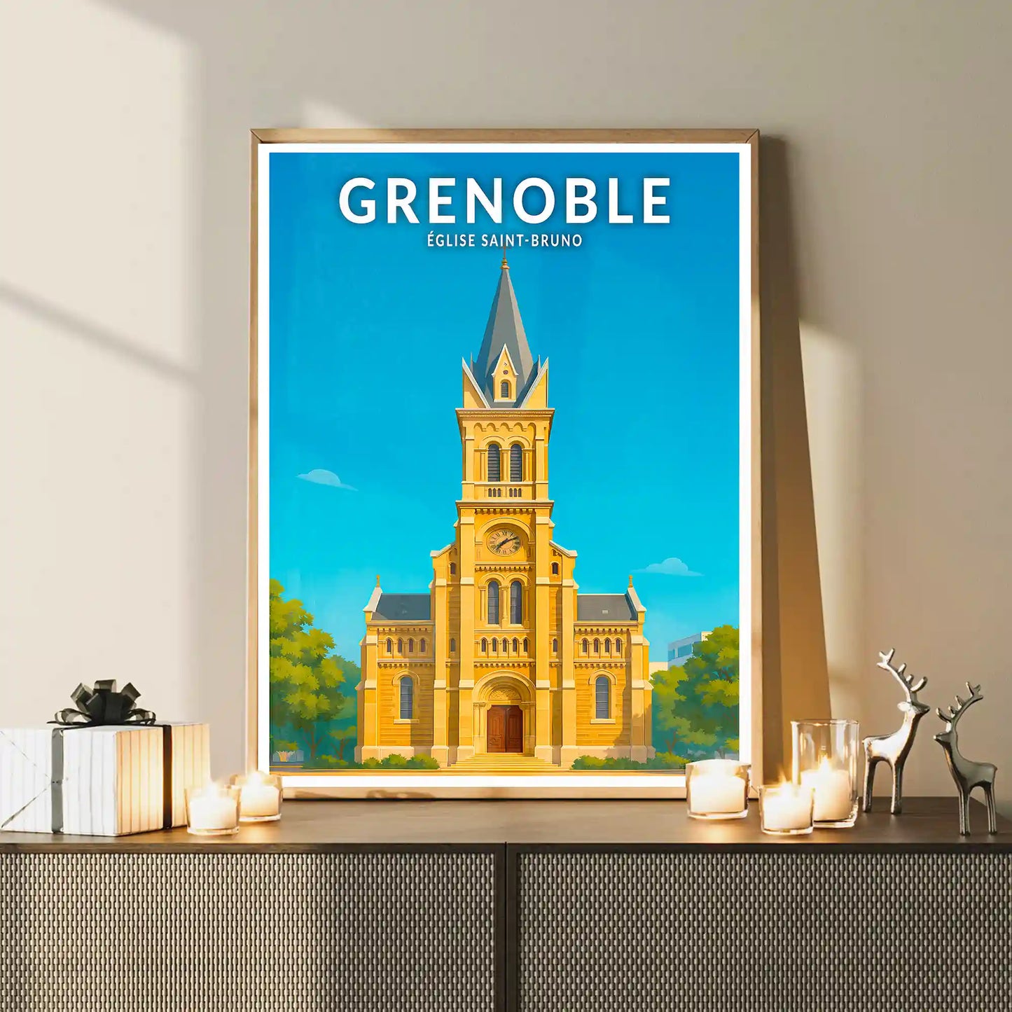 Affiche - Grenoble - Église Saint-Bruno