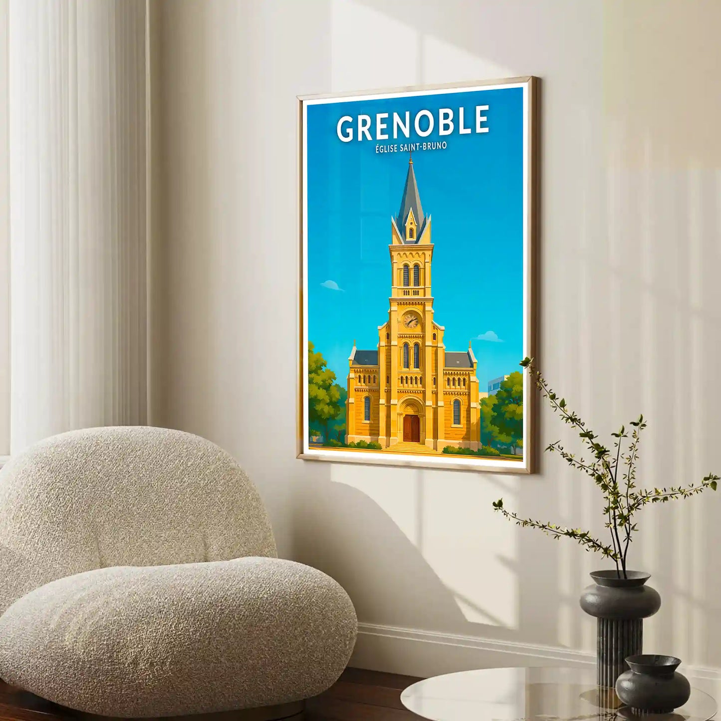 Affiche - Grenoble - Église Saint-Bruno
