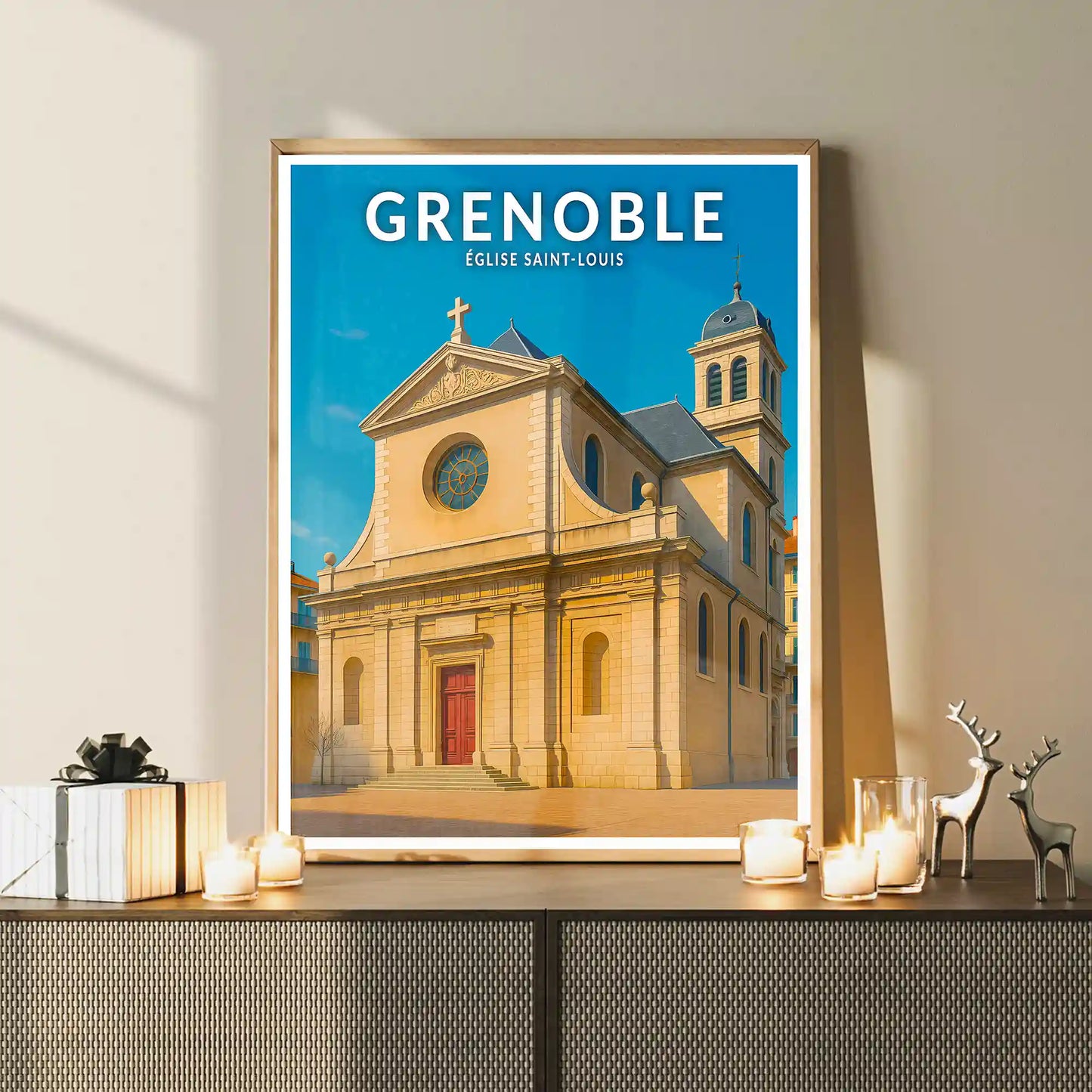 Affiche - Grenoble - Église Saint-Louis