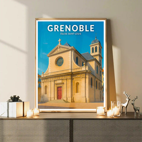 Affiche - Grenoble - Église Saint-Louis