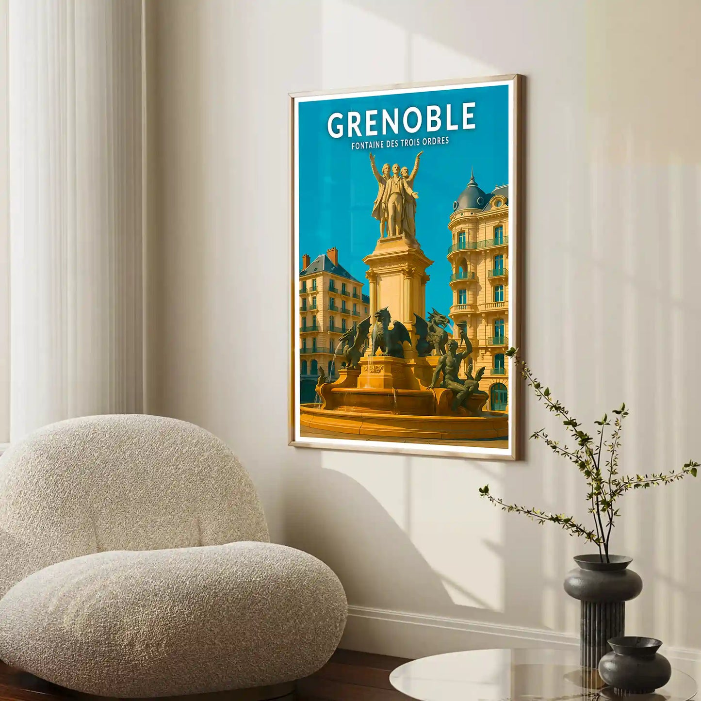 Affiche - Grenoble - Fontaine des Trois Ordes