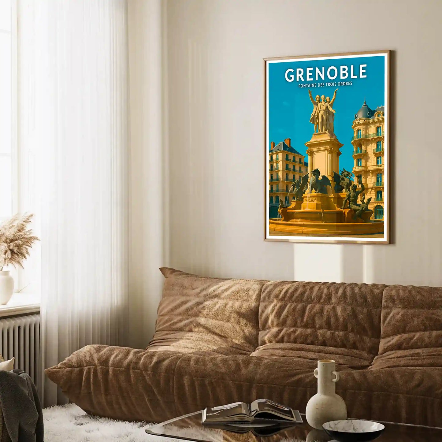 Affiche - Grenoble - Fontaine des Trois Ordes