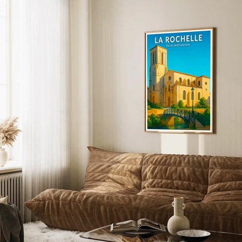 Affiche - La Rochelle - Église Saint-Sauveur