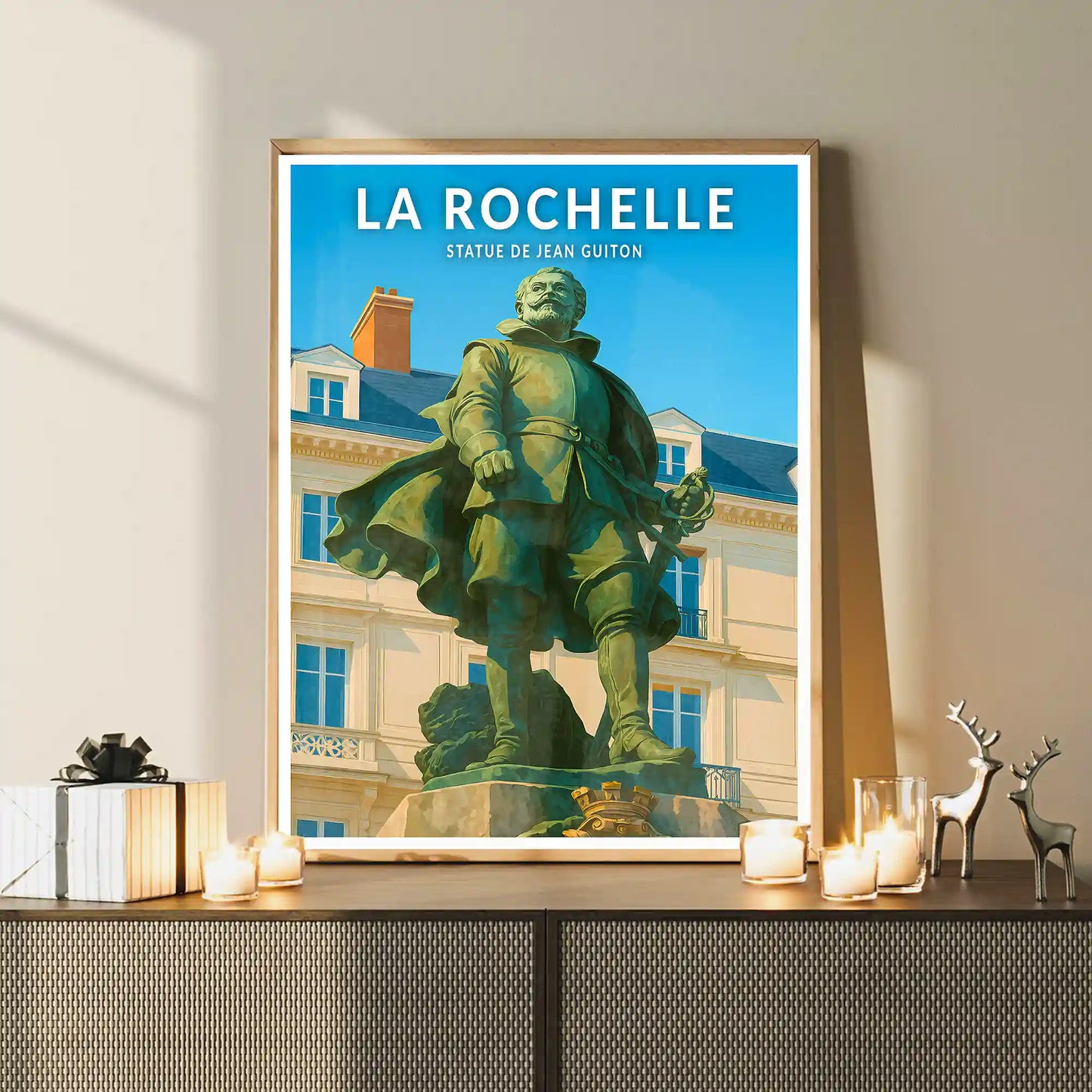 Affiche - La Rochelle - Statue de Jean Guiton