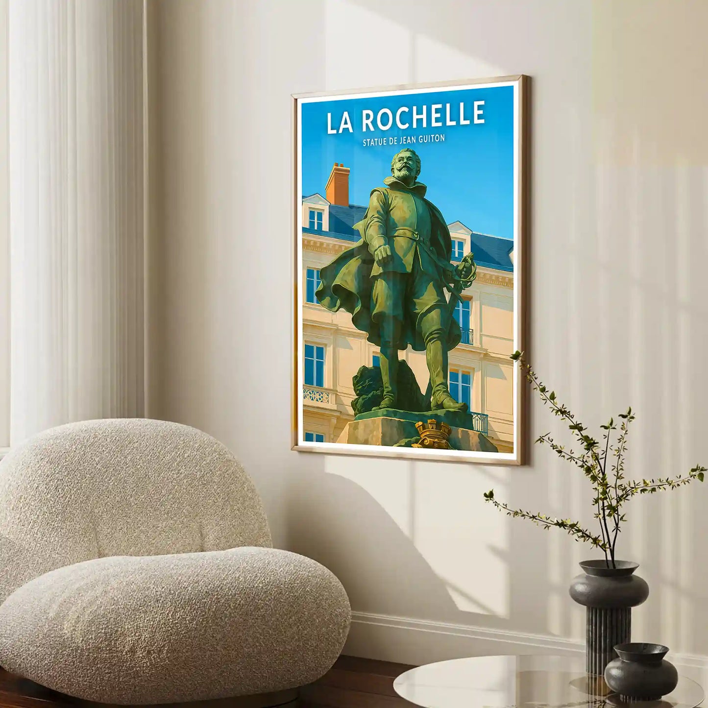 Affiche - La Rochelle - Statue de Jean Guiton