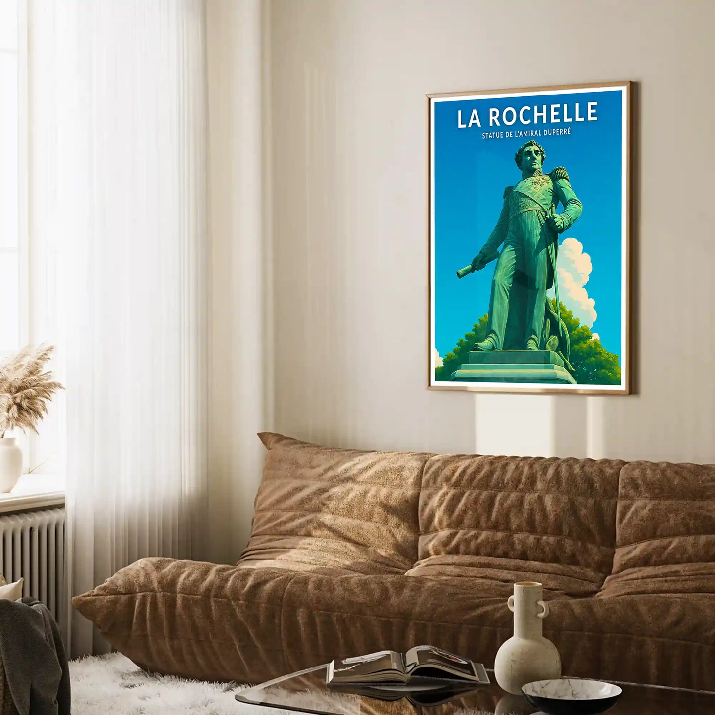 Affiche - La Rochelle - Statue de l'Amiral Duperré
