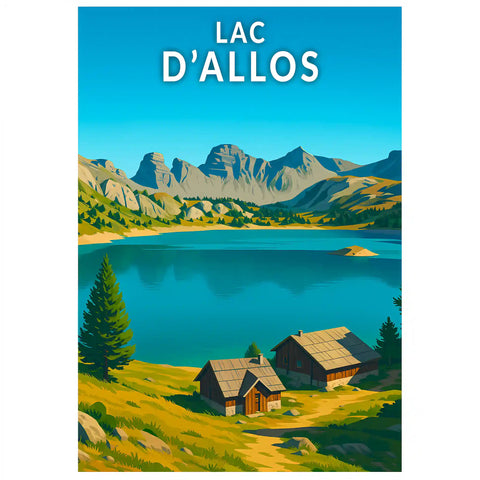 Affiche - Lac d'Allos