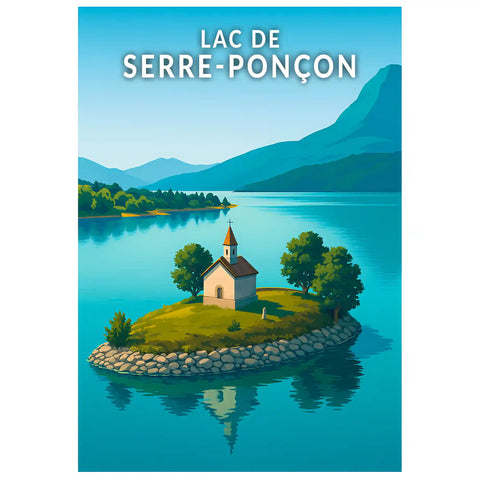 Affiche - Lac de Serre-Ponçon