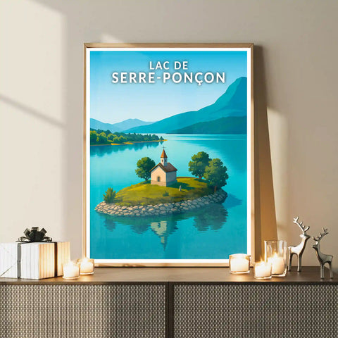 Affiche - Lac de Serre-Ponçon