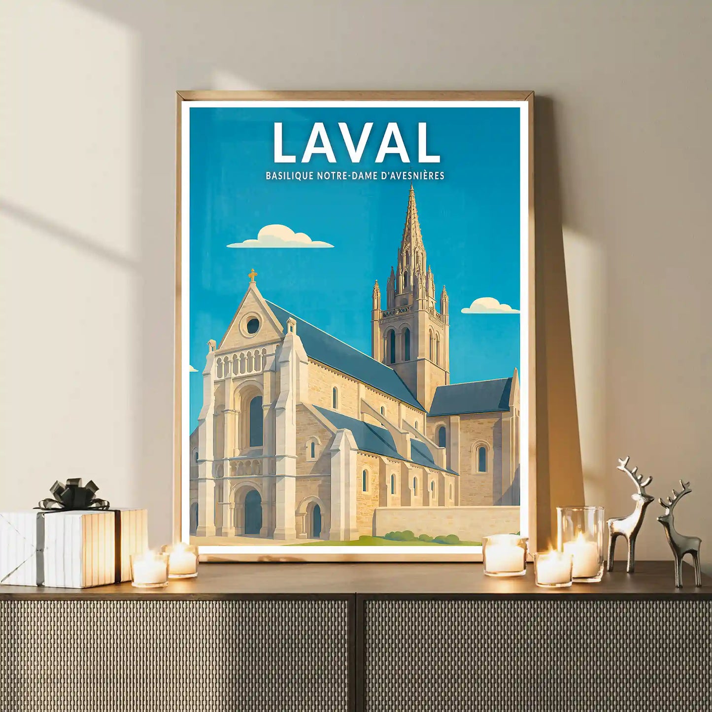 Affiche - Laval - Basilique Notre-Dame d'Avesnières