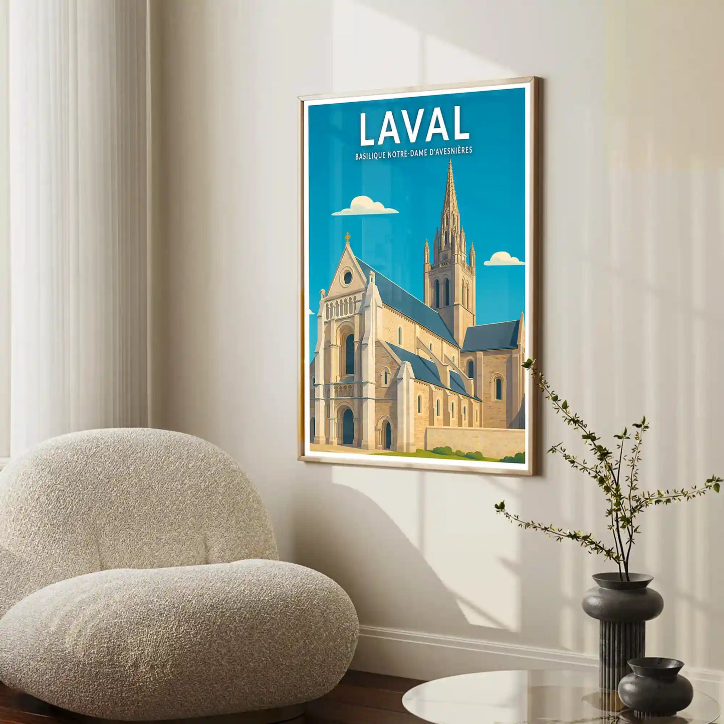Affiche - Laval - Basilique Notre-Dame d'Avesnières