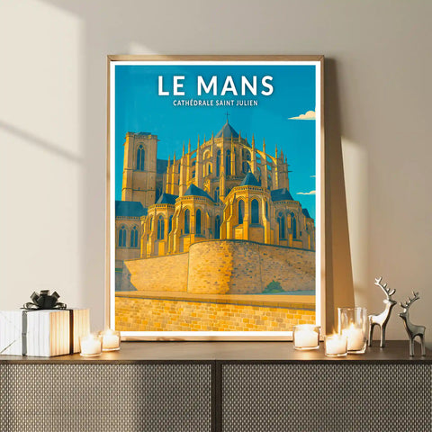 Affiche - Le Mans - Cathédrale Saint-Julien