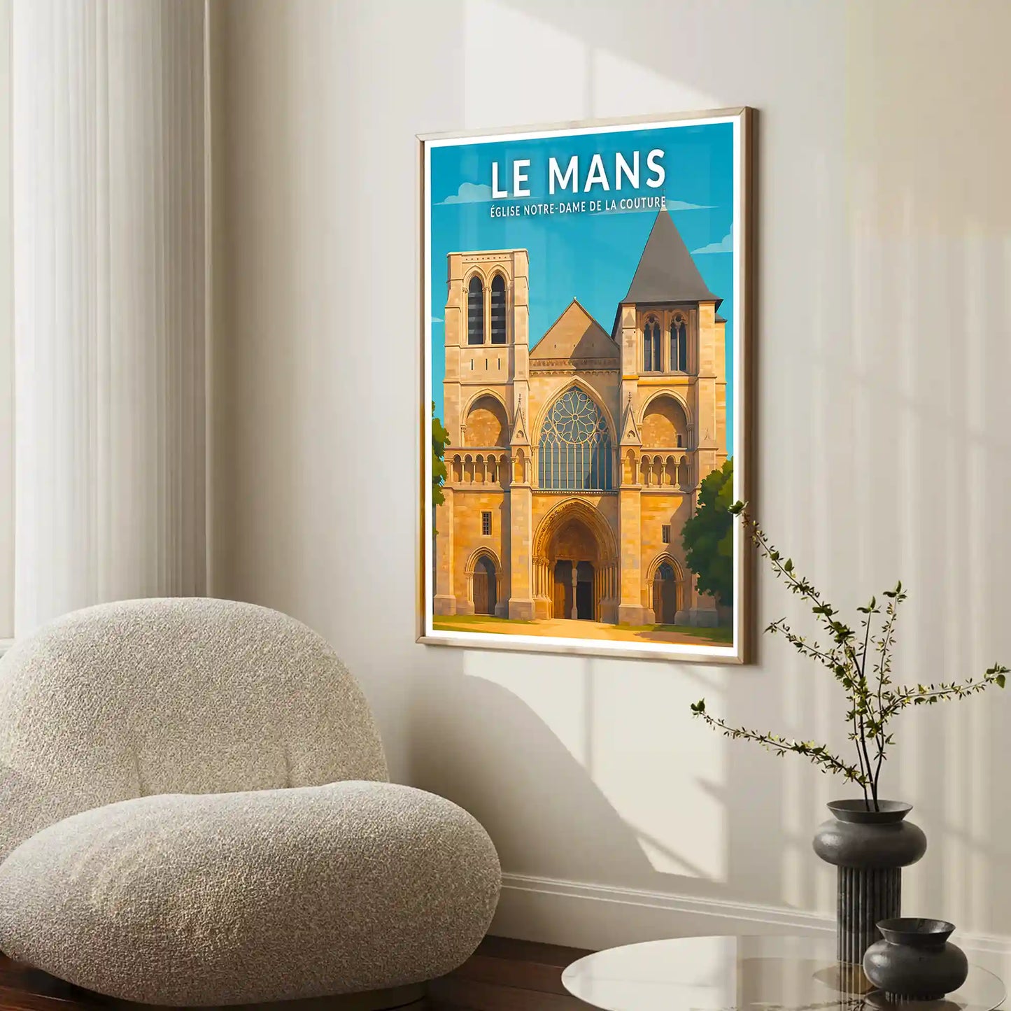 Affiche - Le Mans - Église-Notre-Dame-de-la-Couture