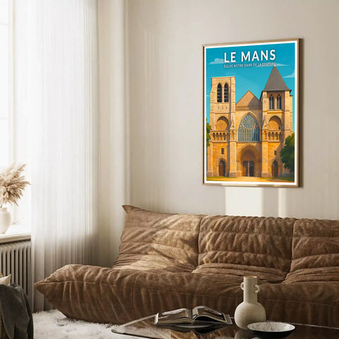 Affiche - Le Mans - Église-Notre-Dame-de-la-Couture