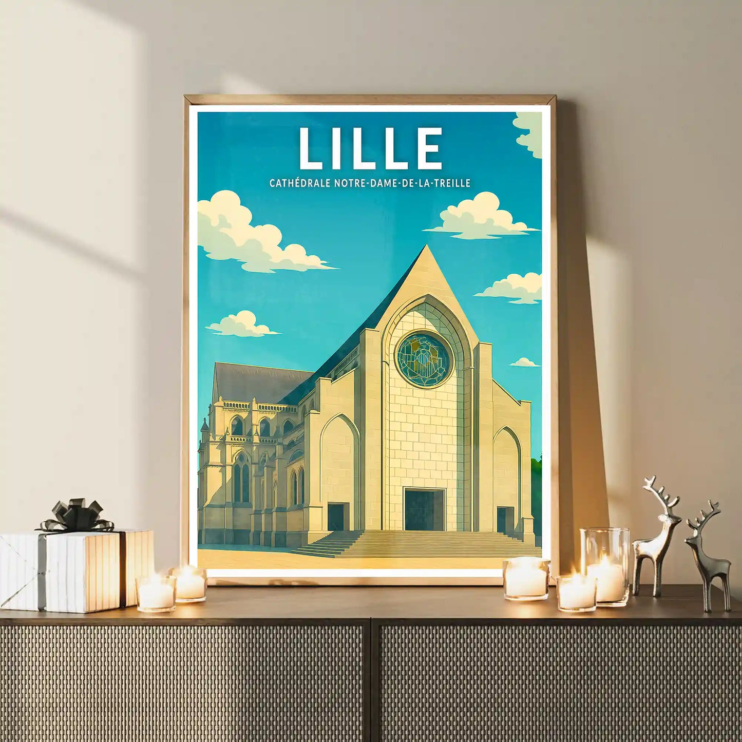 Affiche - Lille - Cathédrale Notre-Dame-de-la-Treille