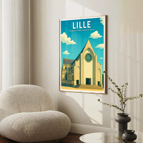 Affiche - Lille - Cathédrale Notre-Dame-de-la-Treille