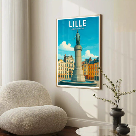Affiche - Lille - Colonne de la Déesse