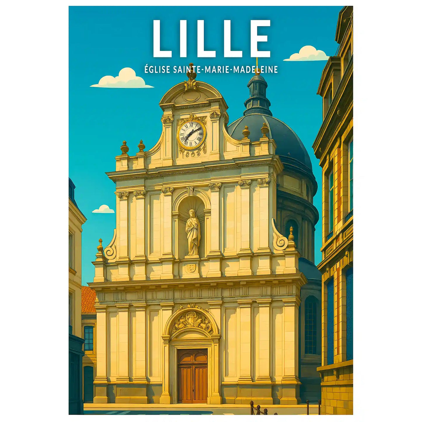 Affiche - Lille - Église Sainte-Marie-Madeleine