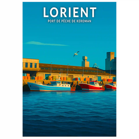 Affiche - Lorient - Port de pêche de Keroman