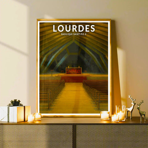 Affiche - Lourdes - Basilique Saint-Pie-X