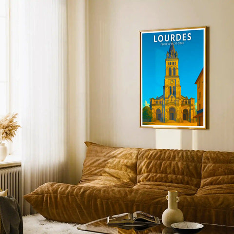Affiche - Lourdes - Église du Sacré-Coeur