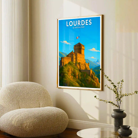 Affiche - Lourdes - Le Château Fort