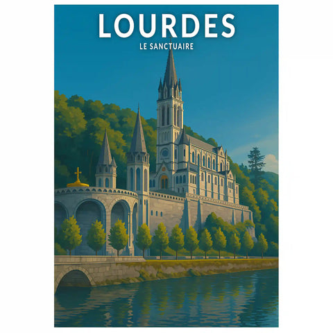 Affiche - Lourdes - Le Sanctuaire
