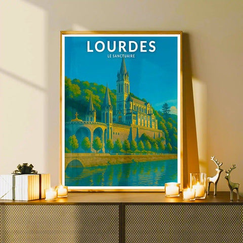 Affiche - Lourdes - Le Sanctuaire
