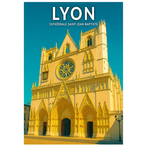 Affiche - Lyon - Cathédrale Saint-Jean-Baptiste
