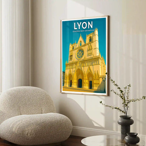 Affiche - Lyon - Cathédrale Saint-Jean-Baptiste