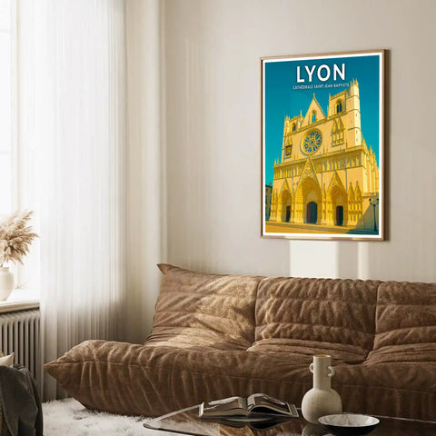 Affiche - Lyon - Cathédrale Saint-Jean-Baptiste