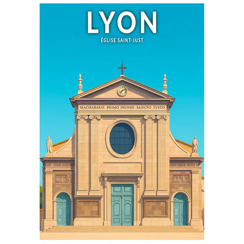 Affiche - Lyon - Église Saint-Just