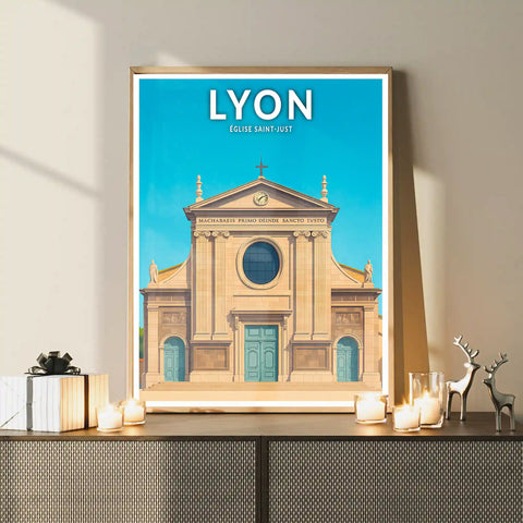 Affiche - Lyon - Église Saint-Just