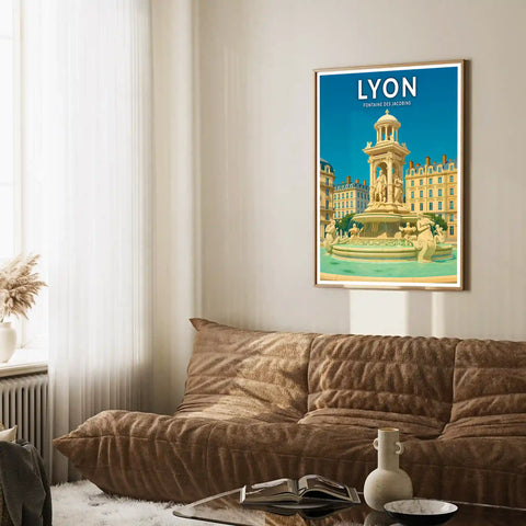 Affiche - Lyon - Fontaine des Jacobins
