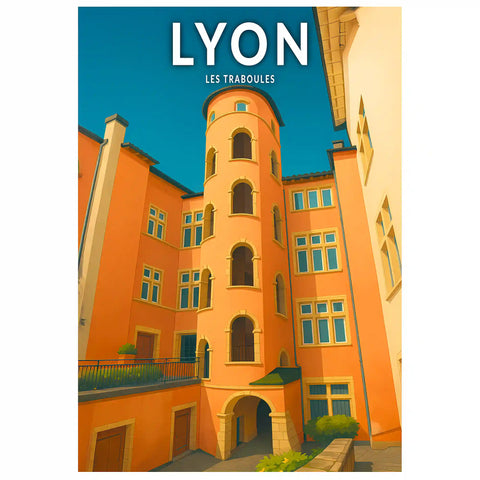 Affiche - Lyon - Les Traboules