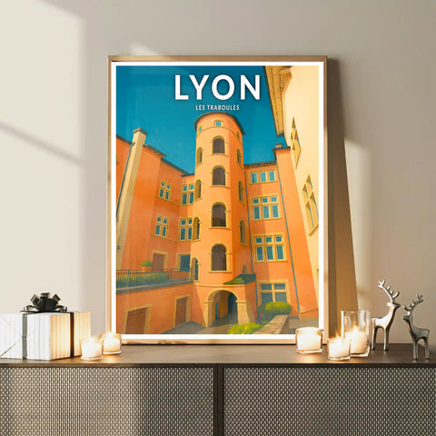 Affiche - Lyon - Les Traboules
