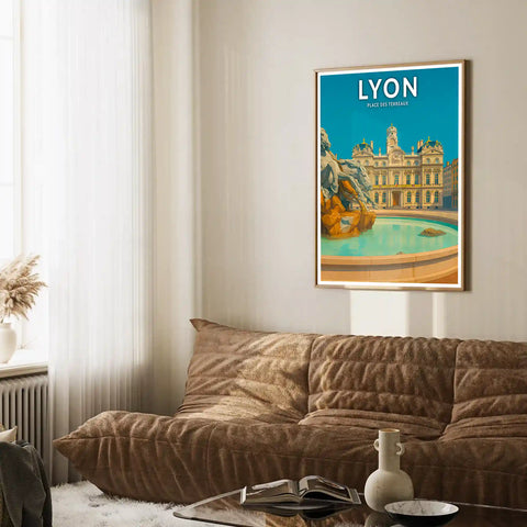 Affiche - Lyon - Place des Terreaux