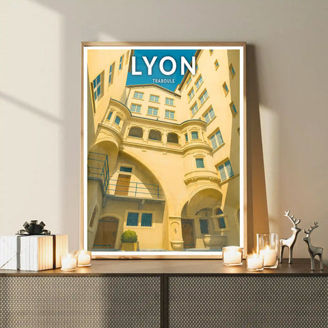 Affiche - Lyon - Traboule