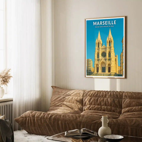 Affiche - Marseille - Église Saint-Vincent de Paul