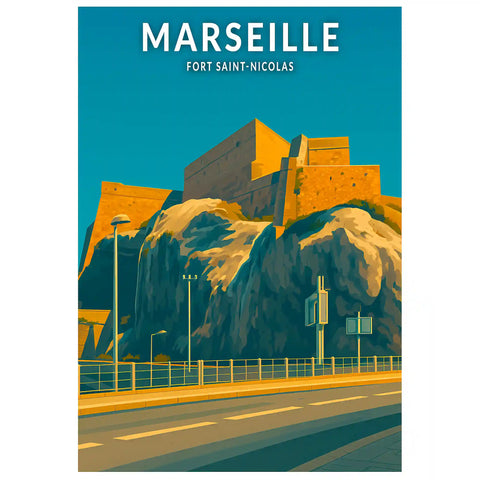 Affiche - Marseille - Fort Saint-Nicolas