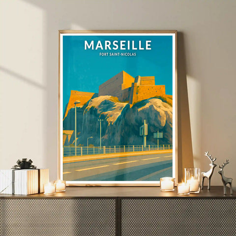 Affiche - Marseille - Fort Saint-Nicolas