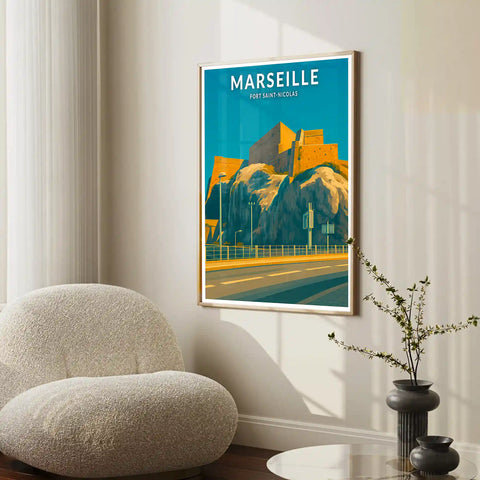 Affiche - Marseille - Fort Saint-Nicolas